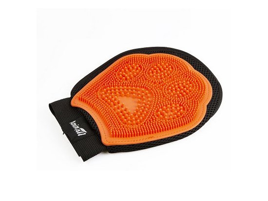 Фото - расчески, щетки, грабли AnimAll Groom перчатка массажная для вычесывания шерсти для собак и кошек, оранжевый