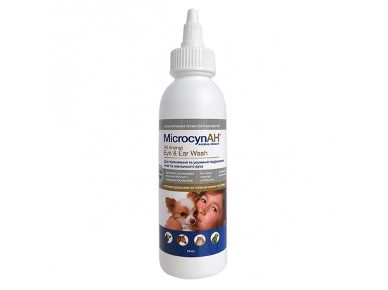 Фото - для очей MicrocynAH® (Мікроцин) Eye&Ear Wash рідина для догляду за очима та вухами тварин, 90 мл