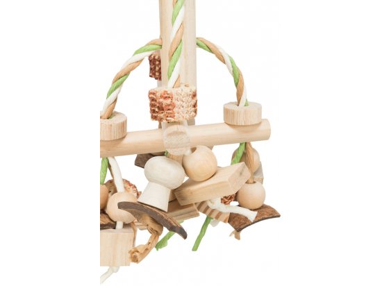 Фото - игрушки Trixie Деревянная игрушка для птиц с бумажными лентами (58963)