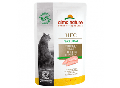 Фото - влажный корм (консервы) Almo Nature HFC NATURAL CHICKEN FILLET консервы для кошек ФИЛЕ КУРИЦЫ, пауч