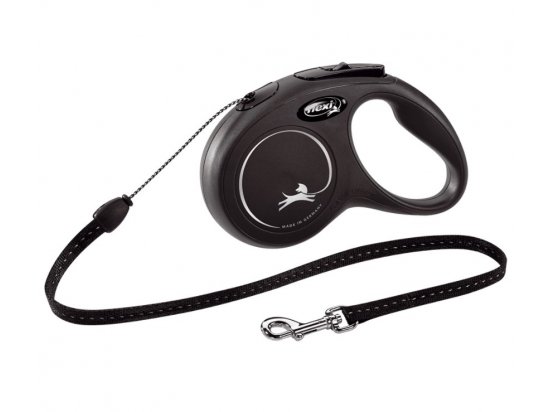 Фото - рулетки Flexi (Флексі) CLASSIC CORD повідець-рулетка для собак ТРОС, чорний