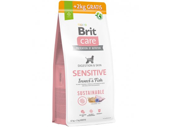 Фото - сухий корм Brit Care Dog Sustainable Sensitive Digestion & Skin Insect & Fish сухий корм для собак із чутливим травленням КОМАХИ та РИБА