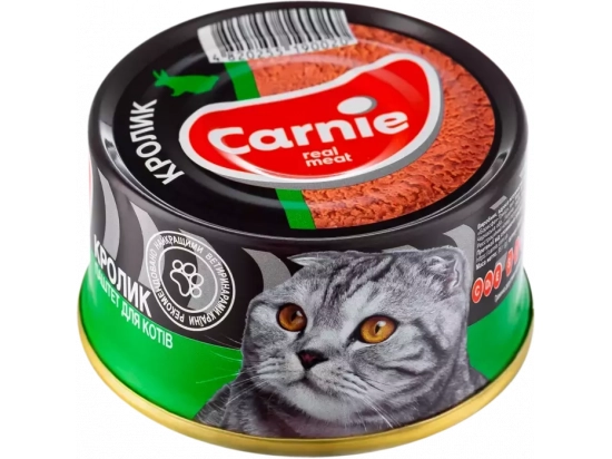 Фото - влажный корм (консервы) Carnie (Карни) консервы для взрослых кошек, мясной паштет с КРОЛИКОМ