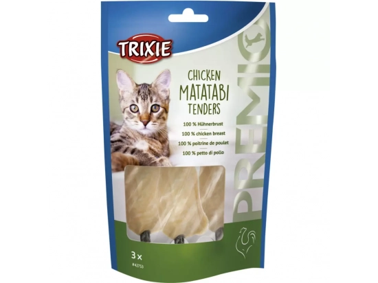 Фото - лакомства Trixie PREMIO CHICKEN MATATABI лакомство для кошек с куриной грудкой и мататаби (42753)