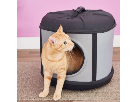 Фото - переноски, сумки, рюкзаки K&H (Кей енд Аш) Mod Capsule будиночок-переноска для тварин, сірий/чорний