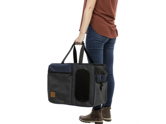 Фото - переноски, сумки, рюкзаки Trixie (Тріксі) TARA 2 в 1 рюкзак-переноска для собак і кішок, серый/синий  (28842)
