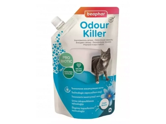 Фото - удаление запахов, пятен и шерсти Beaphar Odour Killer уничтожитель запаха для кошачьих туалетов