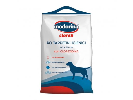 Фото - пеленки Inodorina Clorex одноразовые пеленки для собак с хлоргексидином