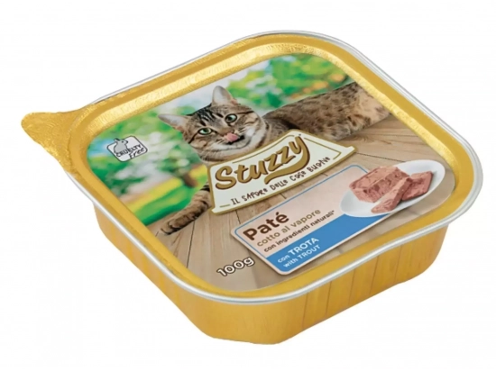 Фото - вологий корм (консерви) Stuzzy (Штуззі) MISTER TROUT CAT (МІСТЕР ФОРЕЛЬ ПАШТЕТ) консерви для котів