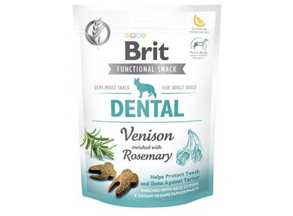 Фото - лакомства Brit Care Dog Snack Dental Venison & Rosemary лакомства для поддержания здоровья зубов у собак ОЛЕНИНА и РОЗМАРИН