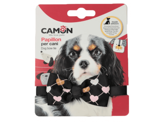 Фото - одежда Camon (Камон) Selection галстук-бабочка для собак, СЕРДЕЧКИ