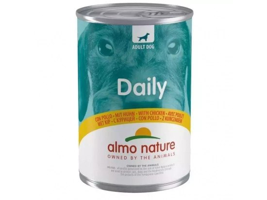 Фото - вологий корм (консерви) Almo Nature Daily ADULT CHICKEN консерви для собак КУРКА