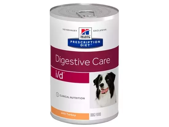 Фото - ветеринарные корма Hill's Prescription Diet i/d Digestive Care лечебные консервы для собак ИНДЕЙКА, 360 г