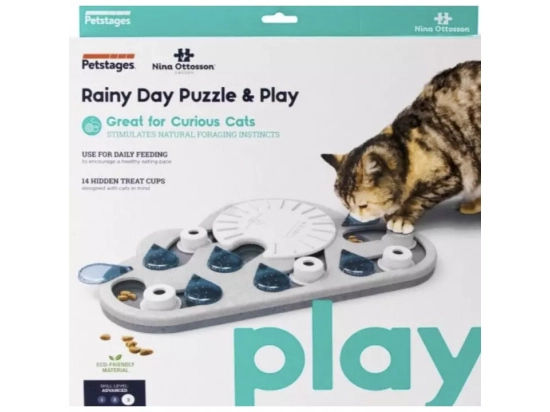 Фото - игры и развлечения Nina Ottosson RAINY DAY интерактивная игрушка - головоломка для кошек КАПЛИ ДОЖДЯ
