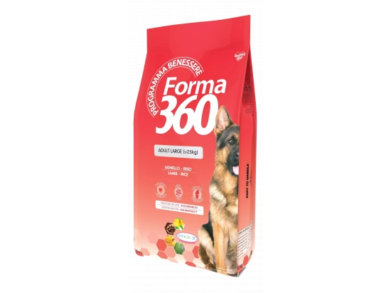 Фото - сухой корм Forma 360 (Форма 360) Adult Large Dog Lamb & Rice сухой корм для взрослых собак больших пород ЯГНЕНОК и РИС