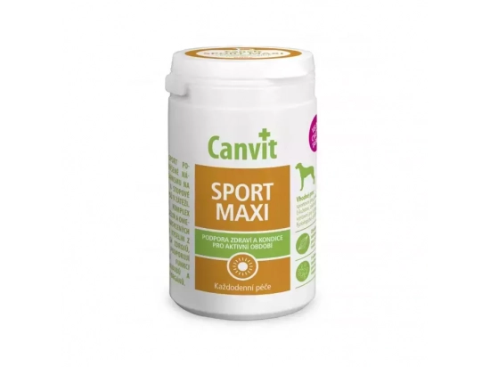 Фото - витамины и минералы Canvit Sport Maxi (Канвит Спорт Макси) таблетки для укрепление здоровья при физических и физиологических нагрузках для собак крупных пород