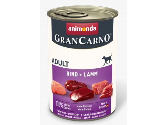Фото - влажный корм (консервы) Animonda (Анимонда) GranCarno Adult Beef & Lamb влажный корм для собак ГОВЯДИНА И ЯГНЕНОК