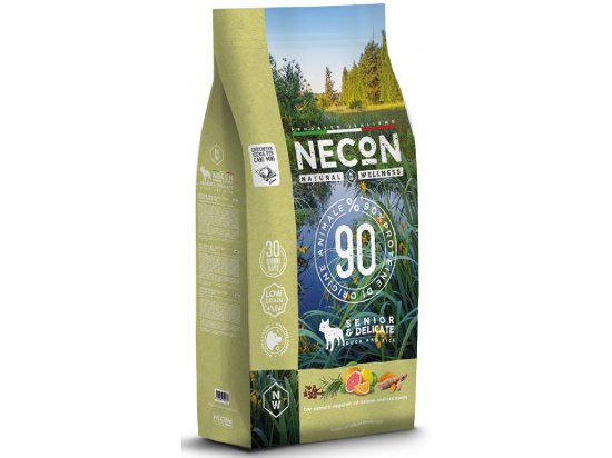 Фото - сухий корм Necon Natural Wellness Dog Mini Senior & Delicate Duck & Rice сухий корм для літніх і з чутливим травленням собак КАЧКА ТА РИС