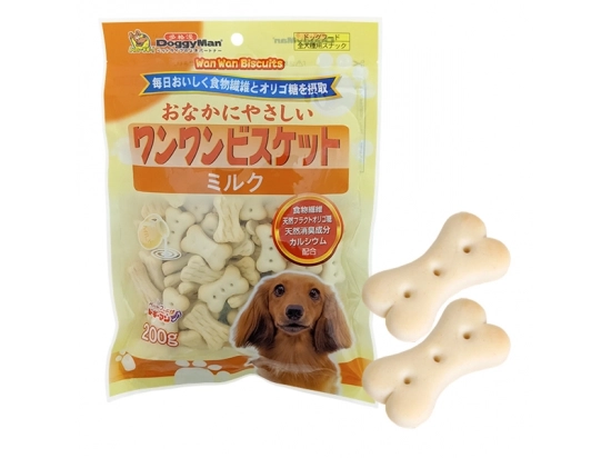 Фото - ласощі DoggyMan (ДоггіМен) Healthy Biscuit Milk ласощі для собак БІСКВІТ З МОЛОКОМ