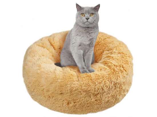 Фото - лежаки, матрасы, коврики и домики Red Point DONUT лежак со съемной подушкой для собак и кошек ПОНЧИК, абрикосовый
