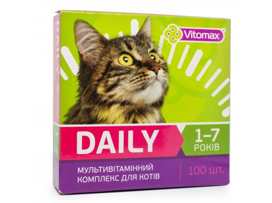 Фото - вітаміни та мінерали Vitomax Daily мультивітамінний комплекс для котів 1-7 років