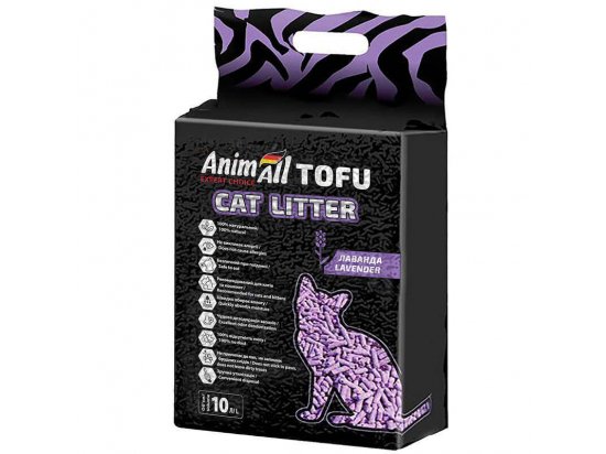 Фото - наполнители AnimAll TOFU (ТОФУ) СОЕВЫЙ наполнитель в туалет для кошек ЛАВАНДА