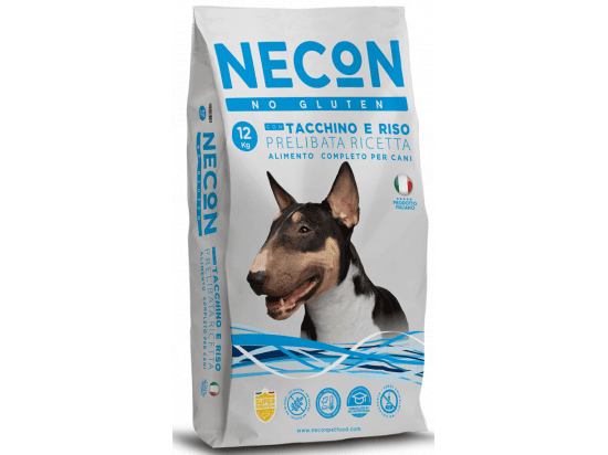 Фото - сухий корм Necon No Gluten Dog Turkey and Rice сухий корм без глютену для собак усіх порід ІНДИЧКА