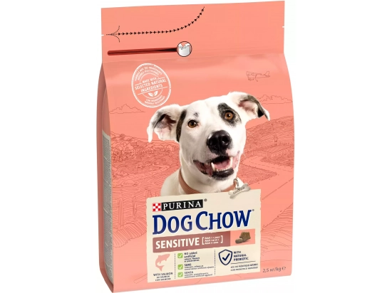Фото - сухой корм Dog Chow SENSITIVE SALMON корм для собак с чувствительным пищеварением ЛОСОСЬ