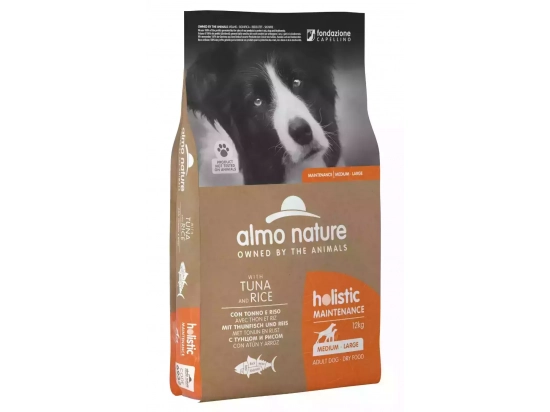 Фото - сухий корм Almo Nature Holistic TUNA & RICE сухий корм для собак середніх та великих порід ТУНЕЦЬ І РИС