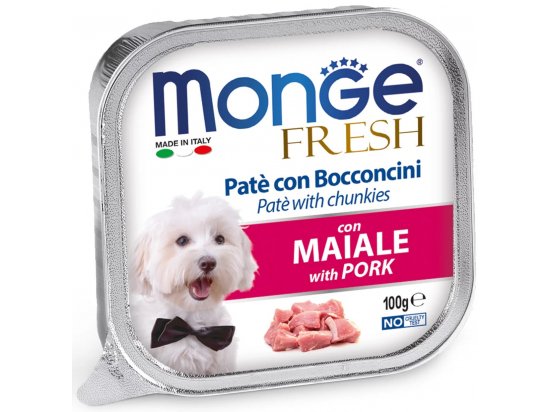 Фото - влажный корм (консервы) Monge Dog Fresh Adult Pork влажный корм для собак СВИНИНА, паштет