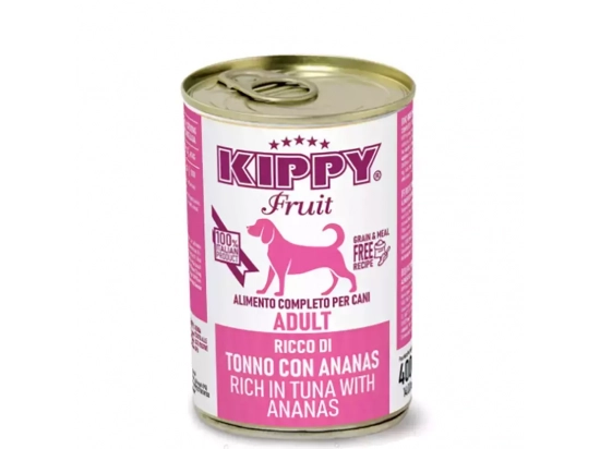 Фото - вологий корм (консерви) Kippy (Кіпі) FRUIT TUNA & PINEAPPLE консерви для собак (ТУНЕЦЬ та АНАНАС), паштет