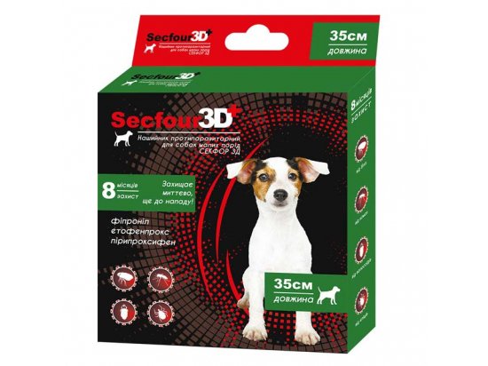 Фото - від бліх та кліщів Secfour 3D (Секфор 3Д) Нашийник від бліх та кліщів для собак