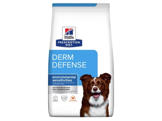 Фото - ветеринарные корма Hill's Prescription Diet Derm Defense корм для собак для уменьшения аллергических реакций на компоненты окружающей среды
