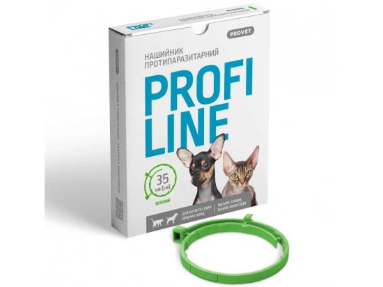 Фото - від бліх та кліщів ProVet Profiline (ПрофіЛайн) нашийник від бліх та кліщів для собак і кішок, зелений