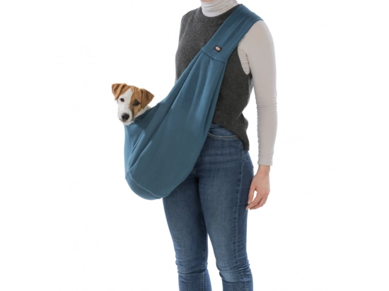 Фото - переноски, сумки, рюкзаки Trixie (Трикси) FRONT CARRIER SOFT рюкзак слинг для собак и котов, синий/светло-серый