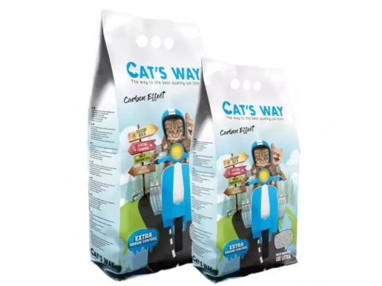 Фото - наповнювачі Cats Way (Кетс Вей) Active Carbon грудкуючий наповнювач для котячого туалету БЕЗ АРОМАТУ, чорний