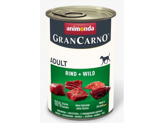 Фото - влажный корм (консервы) Animonda (Анимонда) GranCarno Adult Beef & Game влажный корм для собак ГОВЯДИНА И ДИЧЬ