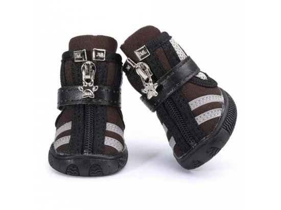 Фото - взуття Ruispet демісезонні черевики для собак малих порід, кавовий