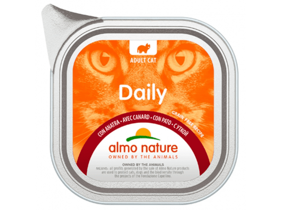 Фото - вологий корм (консерви) Almo Nature Daily DUCK консерви для котів КАЧКА, паштет
