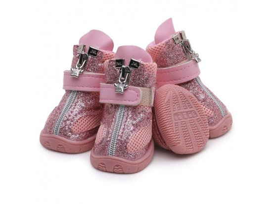 Фото - обувь Ruispet демисезонные ботинки для собак малых пород, розовый