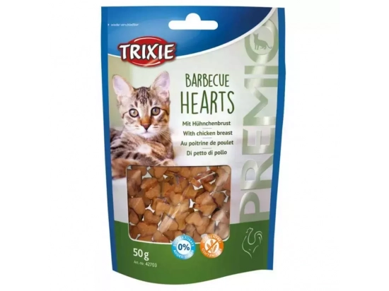 Фото - ласощі Trixie Premio Barbecue Hearts ласощі серця для котів КУРКА (42703)