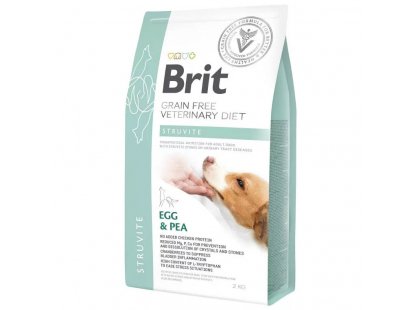 Фото - ветеринарные корма Brit Veterinary Diet Dog Grain Free Struvite Egg & Pea сухой беззерновой сухой корм для собак при мочекаменной болезни ЯЙЦА и ГОРОХ