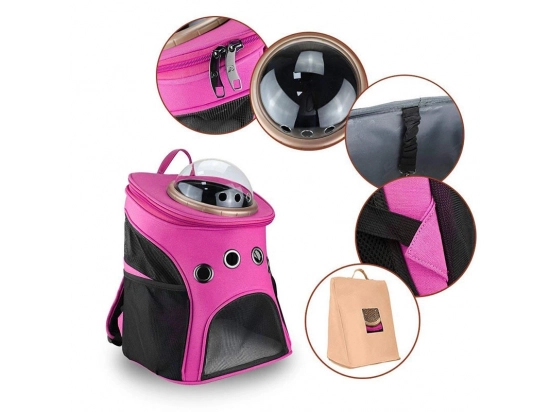 Фото - переноски, сумки, рюкзаки Cosmopet (Космопет) РЮКЗАК БАТИСКАФ переноска для тварин, рожевий