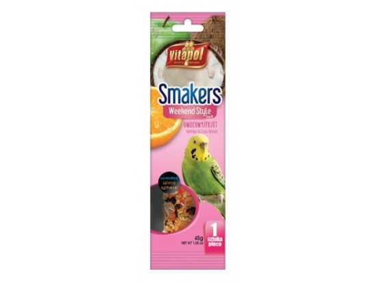 Фото - ласощі для птахів Vitapol Smaker Weekend Style ласощі для хвилястих папуг ФРУКТИ