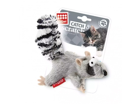 Фото - игрушки GiGwi (Гигви) Catch&Scratch ЕНОТ игрушка для котов с кошачьей мятой, 8 см