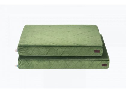 Фото - лежаки, матраси, килимки та будиночки Harley & Cho OLIVER VELUR GREEN ортопедичний матрац для собак (велюр), зелений