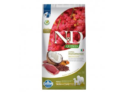 Фото - сухий корм Farmina (Фарміна) N&D Grain Free Quinoa Skin&Coat Adult Medium & Maxi корм для собак середніх і великих порід при харчовій алергії ПЕРЕПЕЛ, КІНОА, КОКОС І КУРКУМА