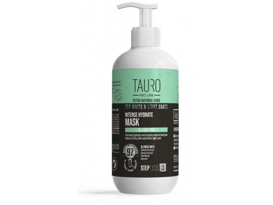 Фото - повсякденна косметика Tauro (Тауро) Pro Line Ultra Natural Care for White & Light Coats зволожуюча маска для шерсті та шкіри собак та котів білого, світлого забарвлення