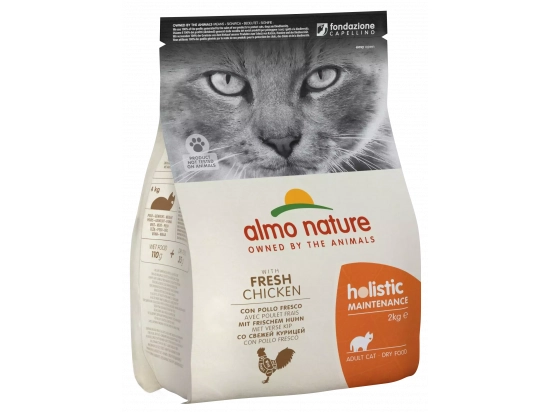 Фото - сухий корм Almo Nature Holistic MAINTENANCE ADULT CAT WITH FRESH CHICKEN сухий корм для дорослих котів КУРКА