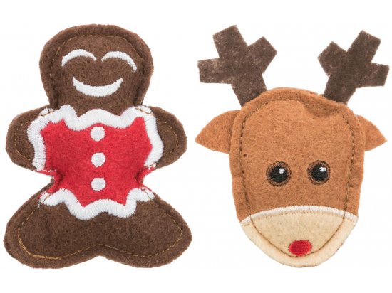 Фото - игрушки Trixie Elk and Gingerbread рождественский фетровый набор игрушек для кошек ЛОСЬ/ПРЯНИК (92548)